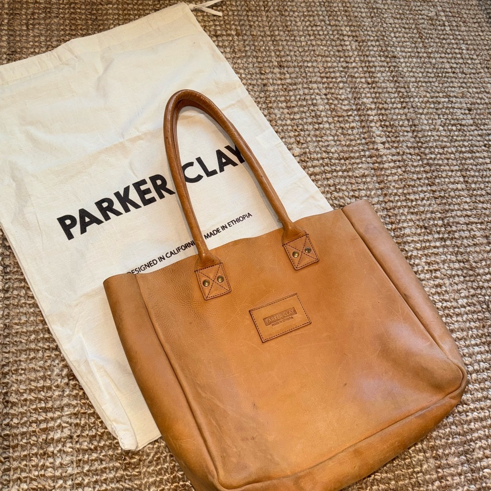 ⚜️PARKER CLAY MERKATO Tan Leather Tote Bag⚜️